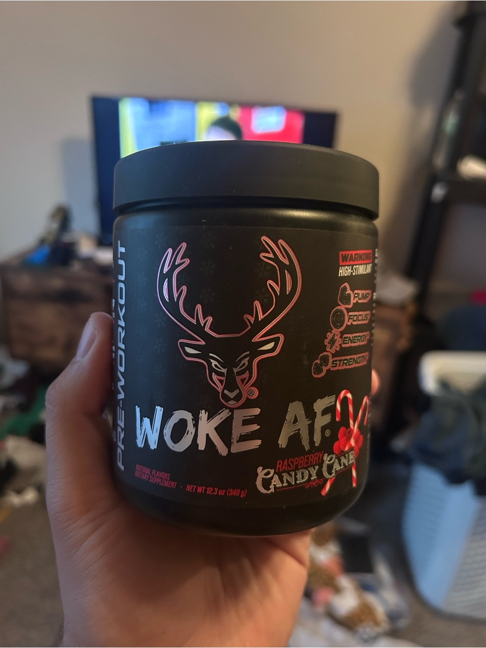 Bucked Up Woke AF Raspberry Candy Cane pre workout